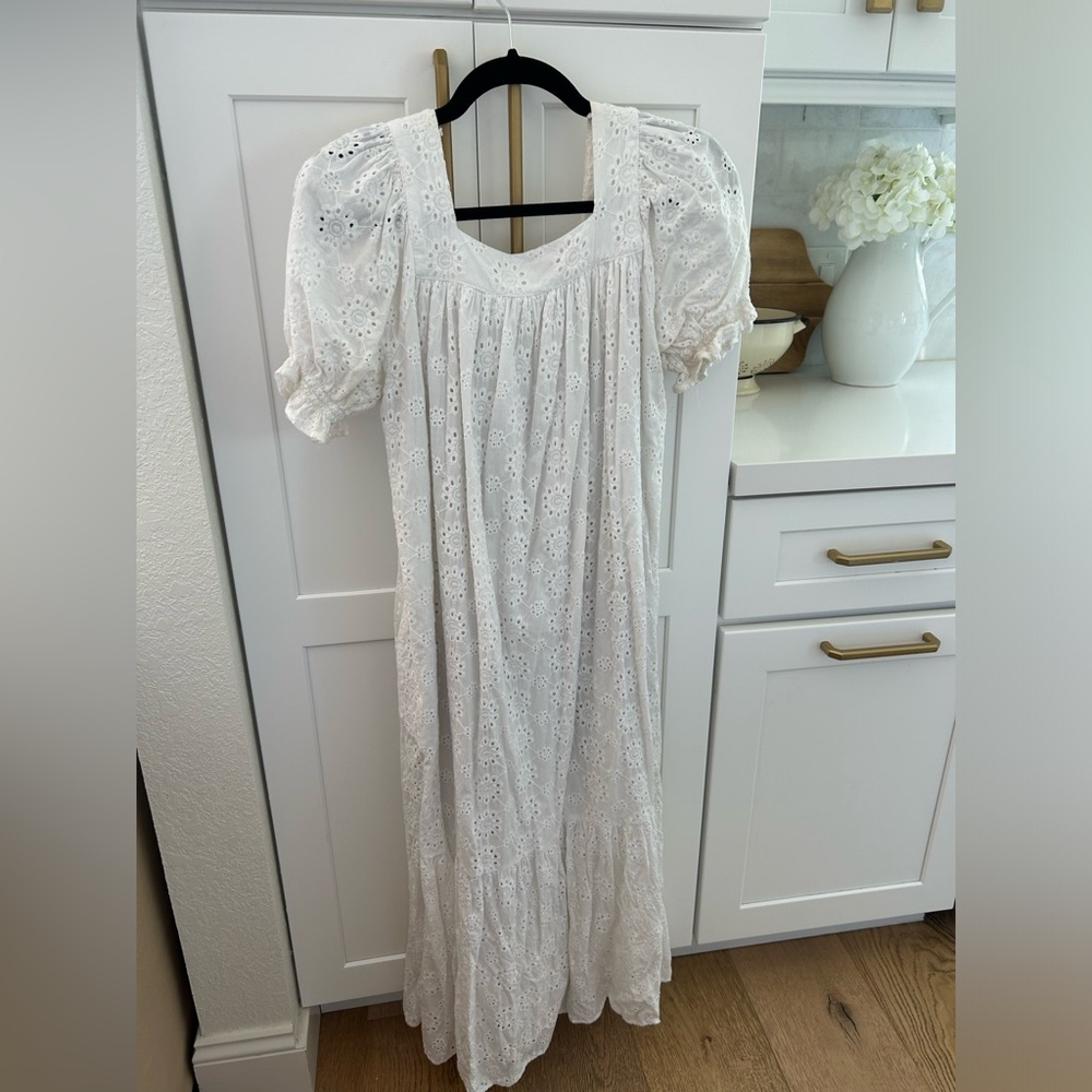 Called to Surf - Brass & Roe white eyelet dress